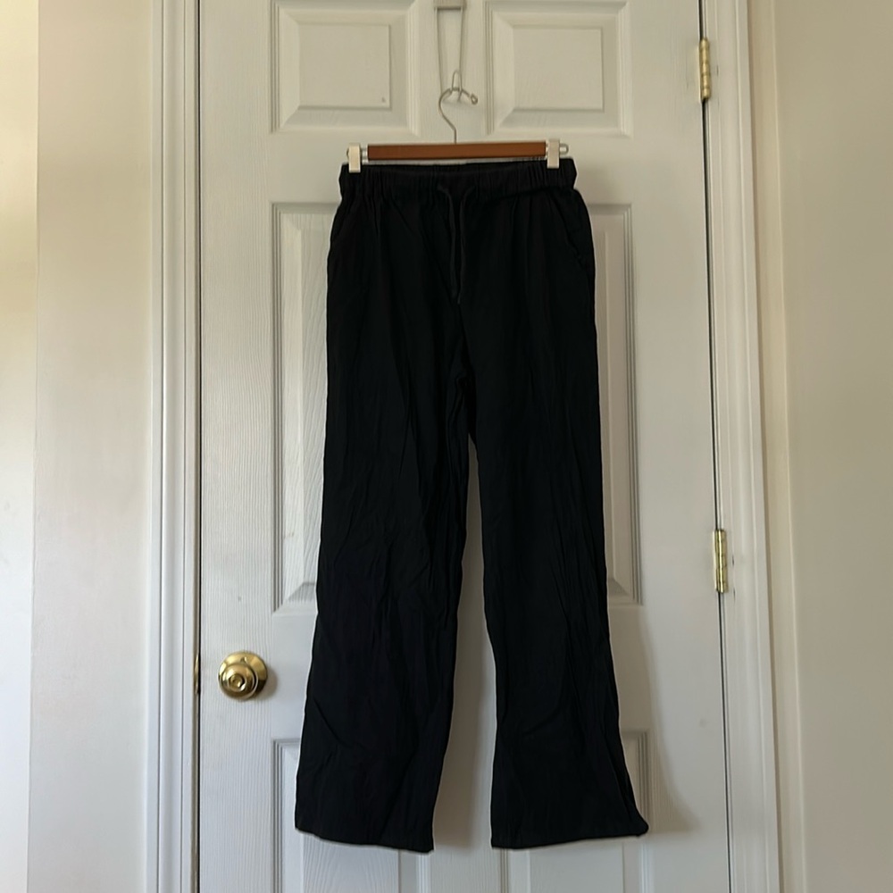 Chartou Linen Pants - Black (Size XS)